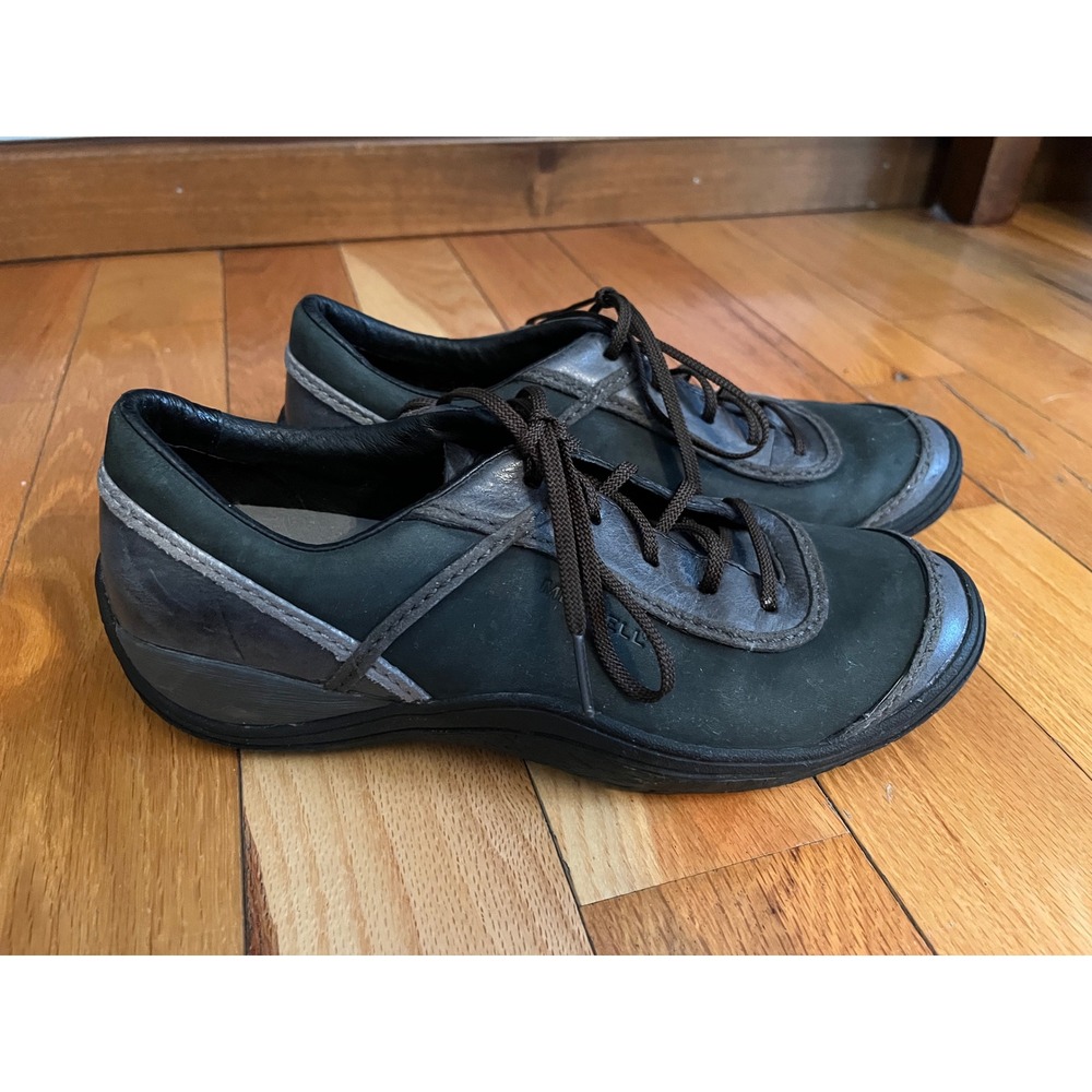 Merrell Cypress Black Leather Lace Up Shoes Size 9